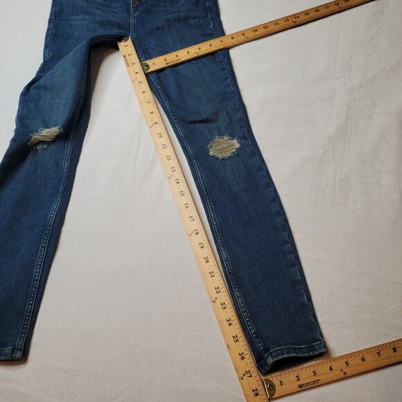 Free People We the Free Womens Size 26 Sabrina Distressed Skinny Jeans Blue - Picture 3 of 9
